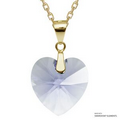 Xilion Province Lavender Gold Chain Heart Pendant With Swarovski Element